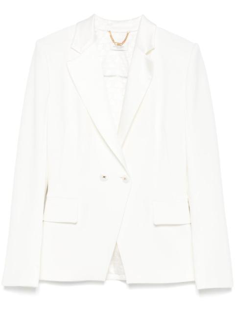 satin-lapel crepe blazer