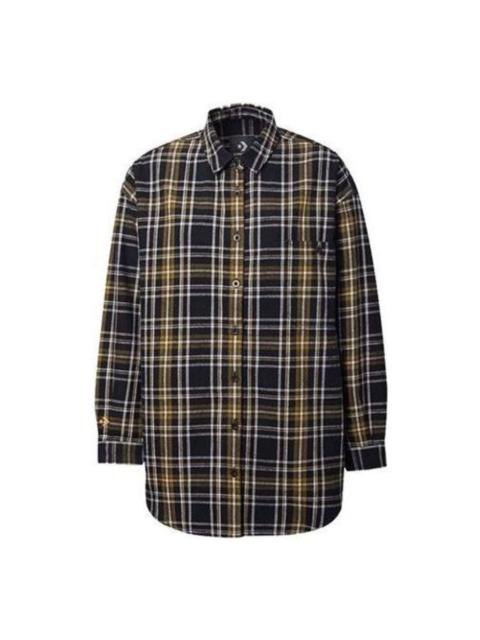 (WMNS) Converse Woven Jacket 'Black Yellow' 10020880-A01