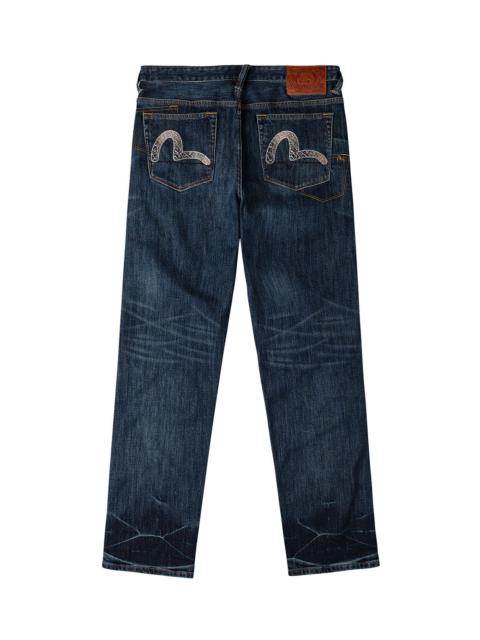 Seagull Embroidery Multi-pockets Jeans #2020