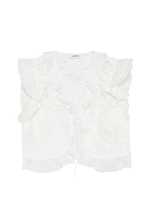ruffled-detail blouse
