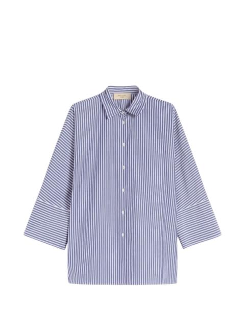 striped collared shirt