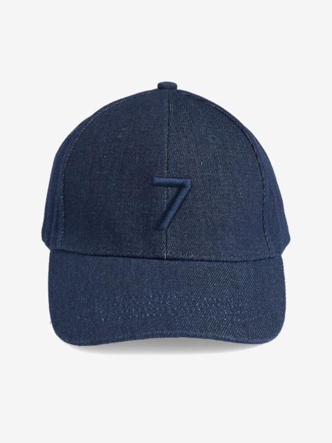 Denim Logo Cap in Rinsed Indigo