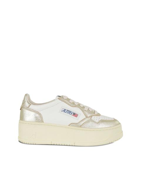 Medalist platform leather sneakers
