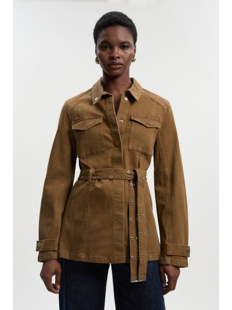 Denim Utility Belted Jacket