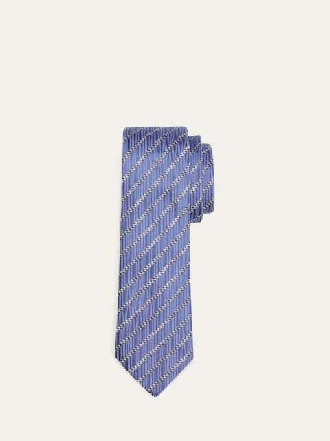 Men's Mixed Stripe Silk Jacquard Tie