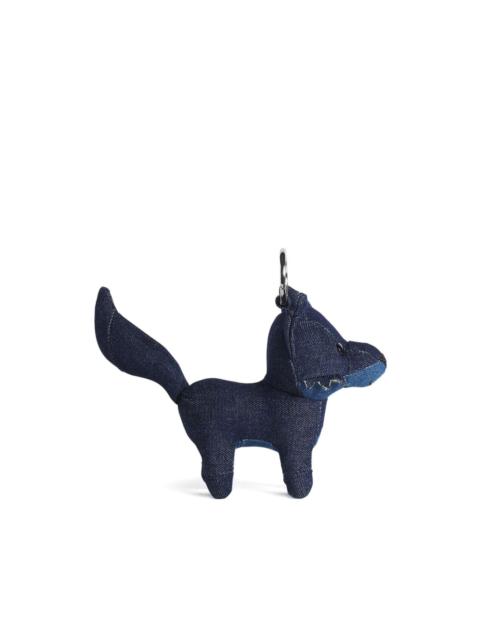 Fox denim bag charm