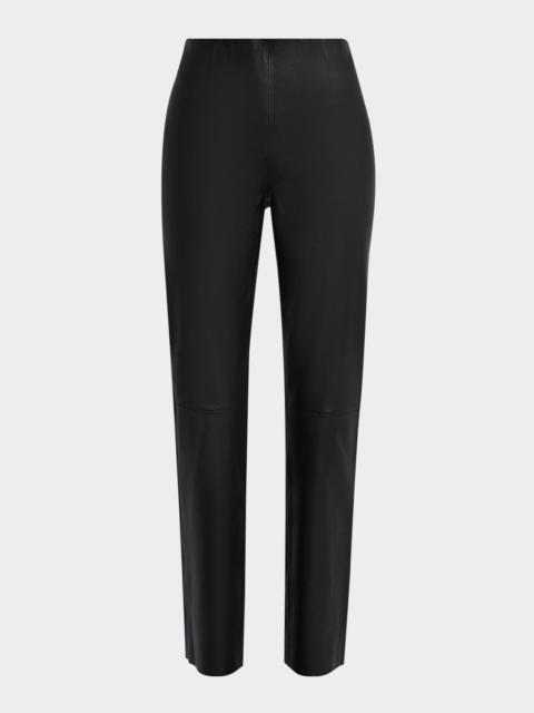 Forentina Slim Lambskin Leather Pants