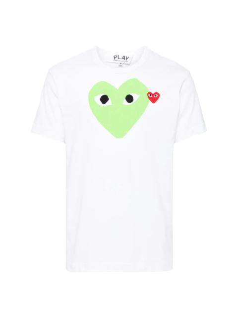 UNISEX SHORT SLEEVE TEE BIG GREEN HEART - WHITE