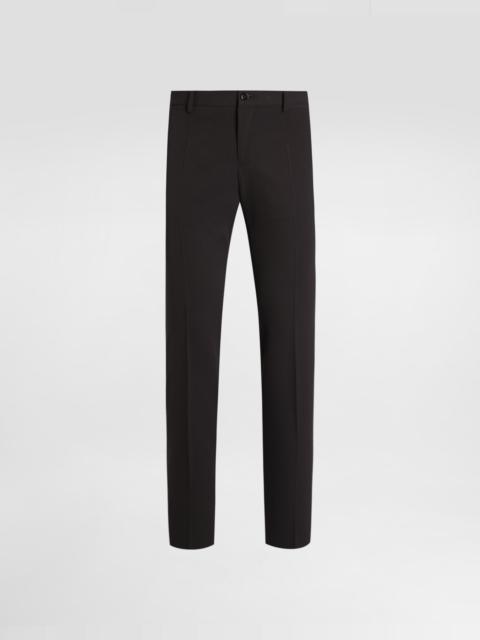 Bi-stretch wool canvas trousers
