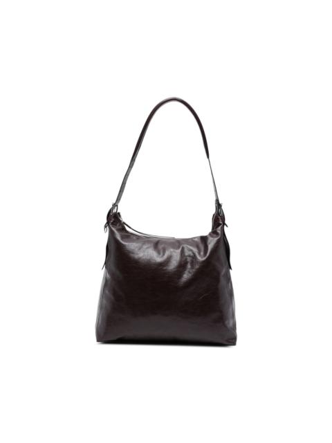 zip leather tote bag