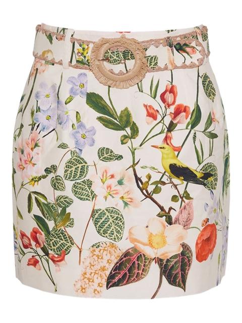Blaze floral-print mini skirt