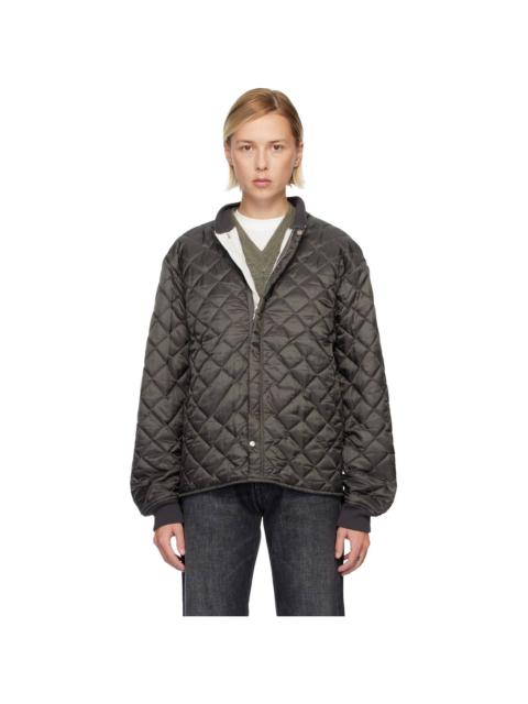 Gray Quilted Jacket