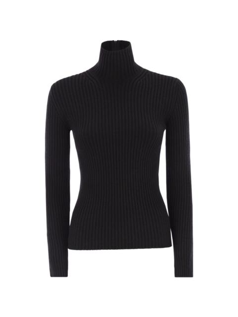 ribbed turtleneck jumper