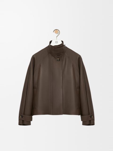 Short parka in nappa calfskin