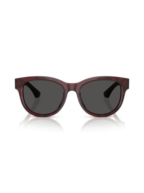 burberry 54mm Round Sunglasses in Matte Red at Nordstrom