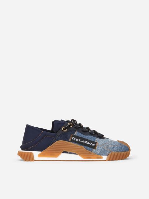 Patchwork denim NS1 slip-on sneakers
