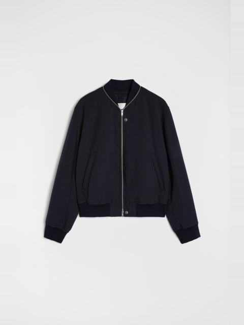 Wool Gabardine Bomber Jacket