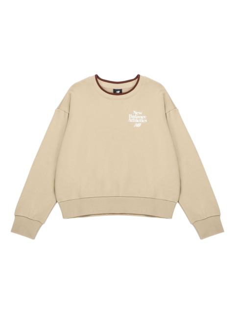 (WMNS) New Balance Athletics 70s Crewneck Sweatshirt 'Beige White' AWT23552-INC