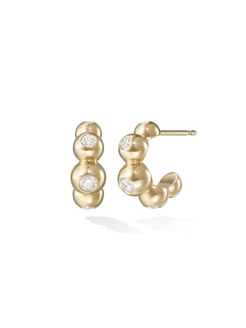 Audrey Diamond Huggie Hoop Earrings