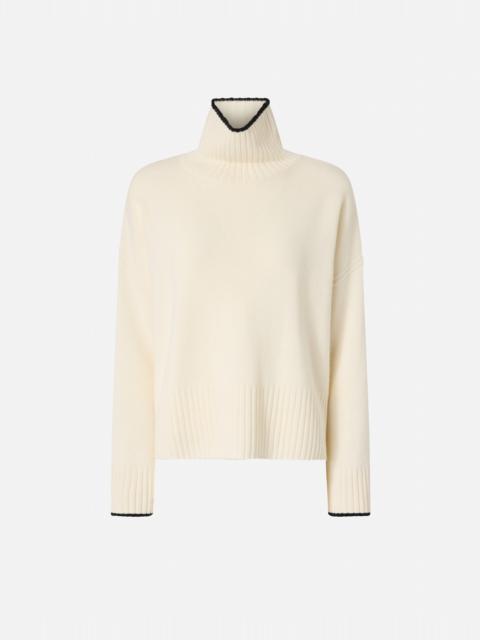 KNIT POLO-NECK SWEATER