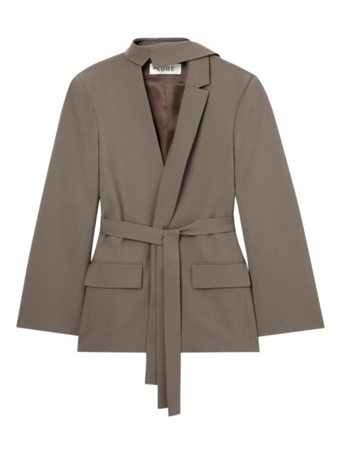 Deconstructed belted blazer