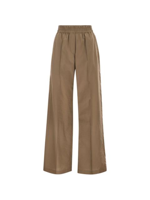 elasticated-waistband trousers