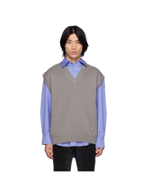 Gray V-Neck Vest