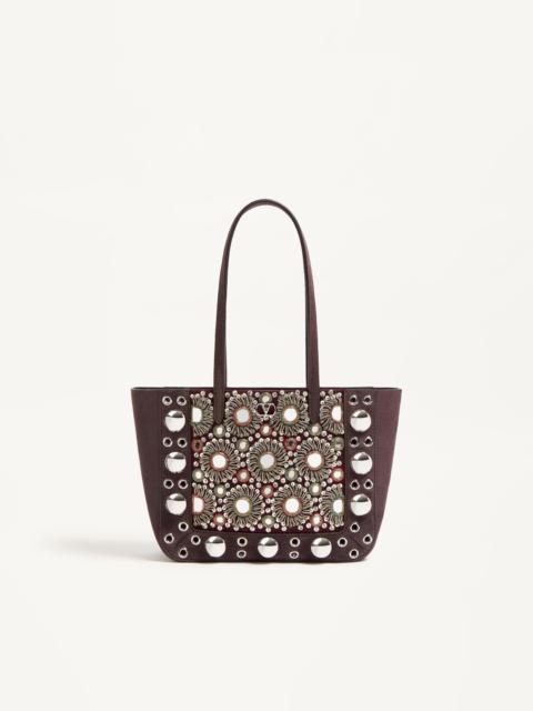 VALENTINO GARAVANI NELLCÔTE MINI EMBROIDERED SHOPPING BAG