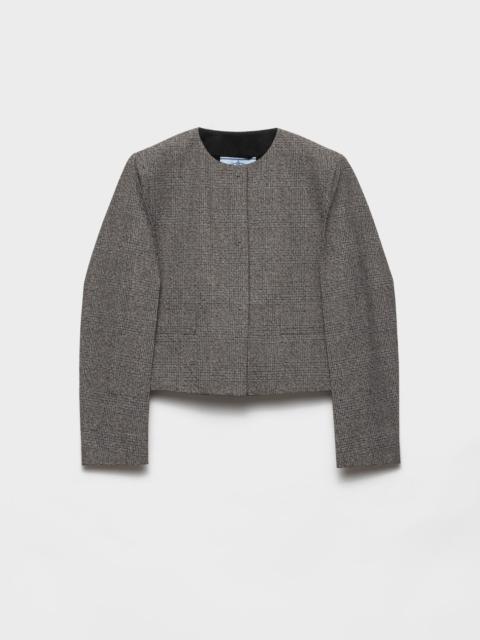 Single-breasted Princes of Wales mouliné jacket