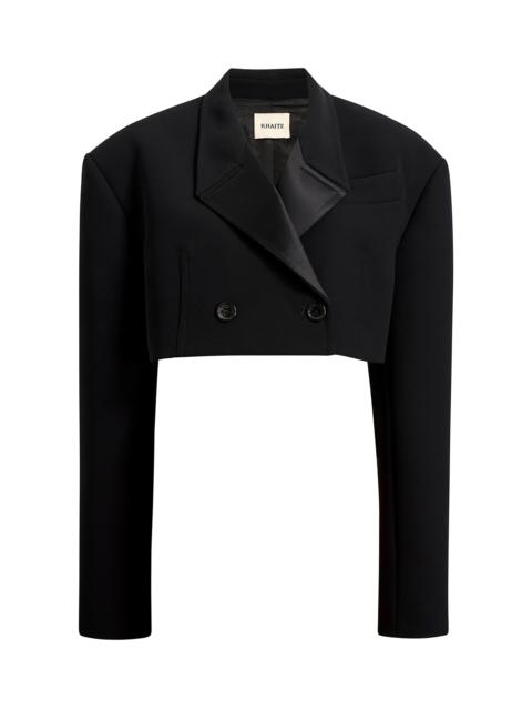 Nando Cropped Crepe Blazer black