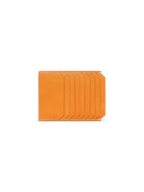 Orange tumbled leather document holder