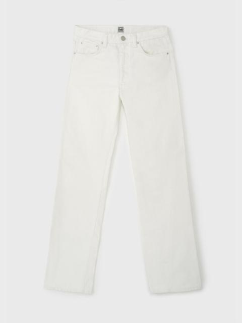 Twisted seam denim off-white