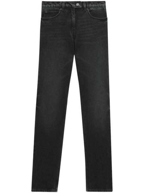 straight-leg denim trousers