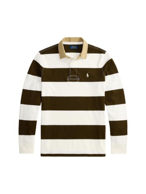 STRIPED-PATTERN POLO SHIRT