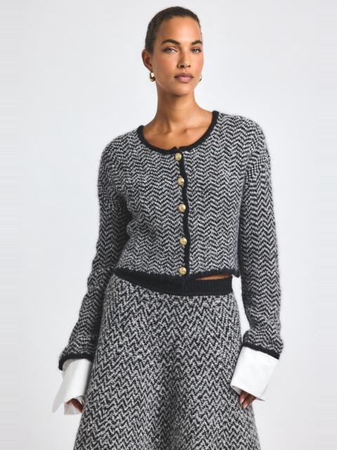SABINE HERRINGBONE KNIT CARDIGAN