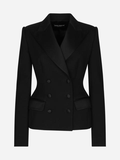 Double-breasted Dolce tuxedo jacket in double stretch wool