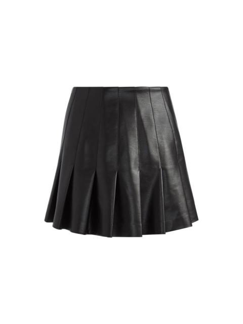 CARTER PLEATED VEGAN LEATHER MINI SKIRT