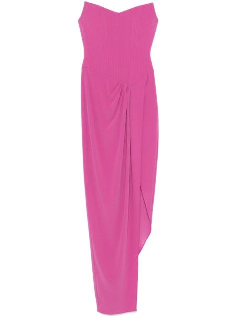 crepe corset mini dress