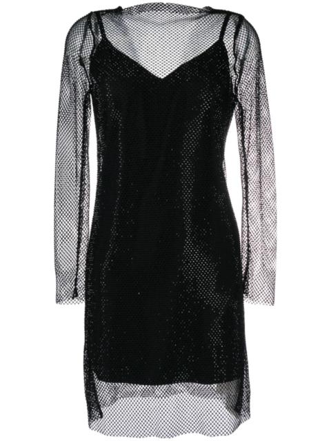 mesh layered minidress
