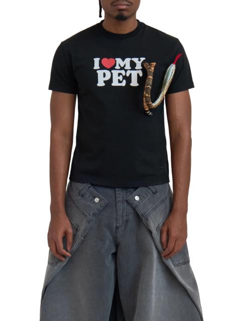 Doublet I Love My Pet T-Shirt Black