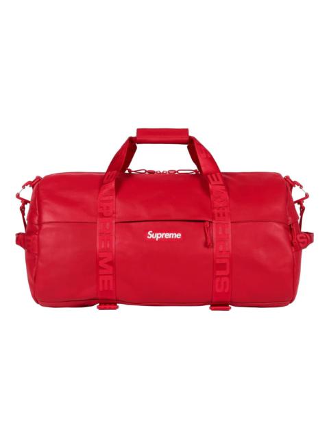 Supreme Leather Duffle Bag 'Red' SUP-FW23-0827