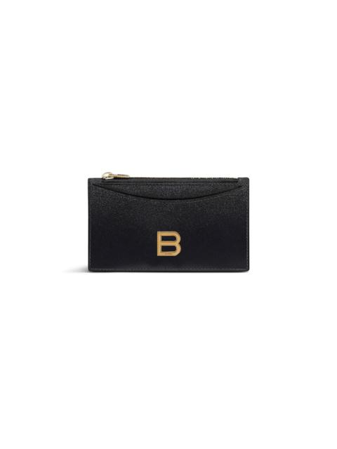 Women's Hourglass Long Coin And Card Holder in Black