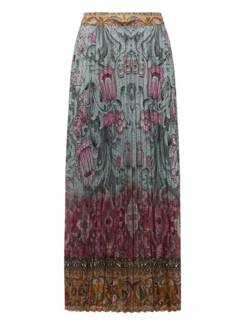 floral-pattern maxi skirt