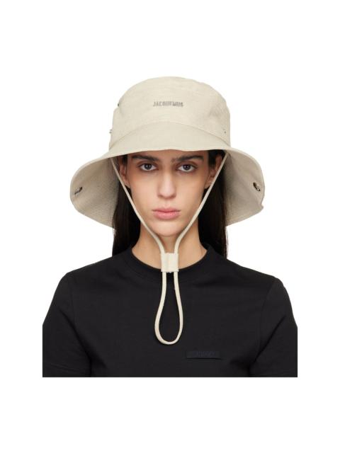 Beige 'The de-Nîmes' Denim Bucket Hat