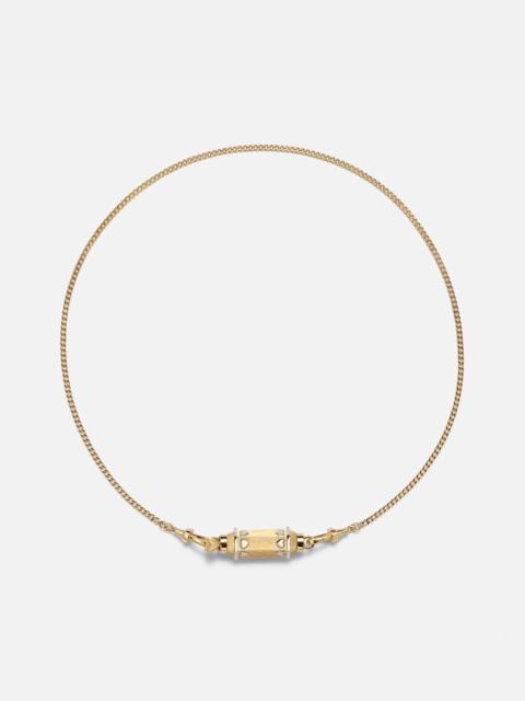 Love Baby Locket 18kt yellow and white gold pendant necklace with diamond