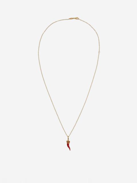 Good Luck Necklace enamelled 18 carat yellow gold