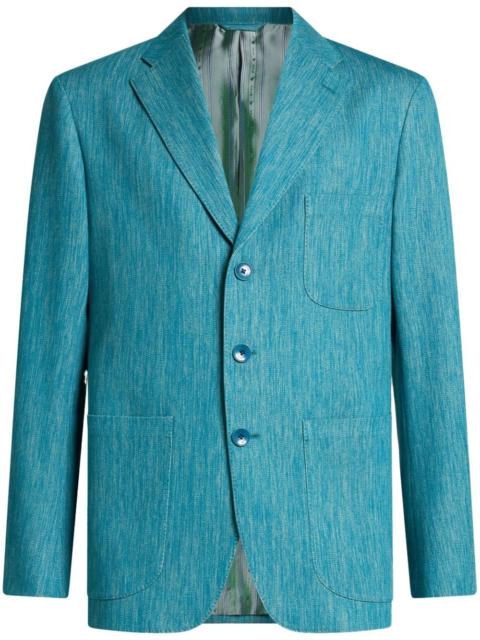 slub-texture blazer