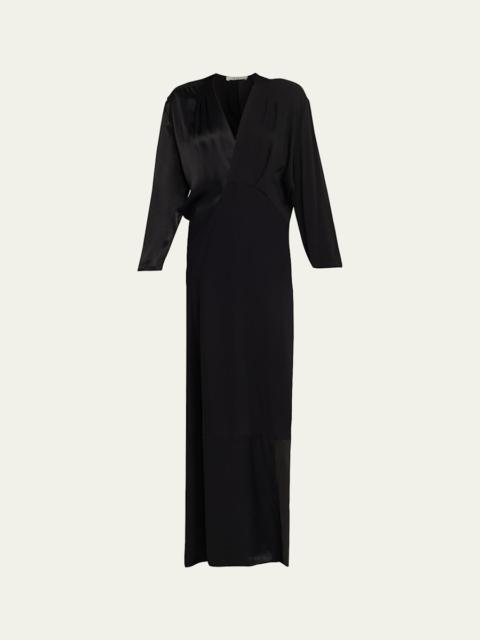 Long Patchwork S-Curve Dress