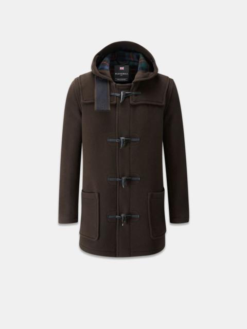 Men's Mid-Length Morris Duffle Coat Brown Tartan