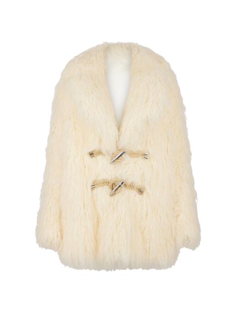 Vegan Fur Coat ivory